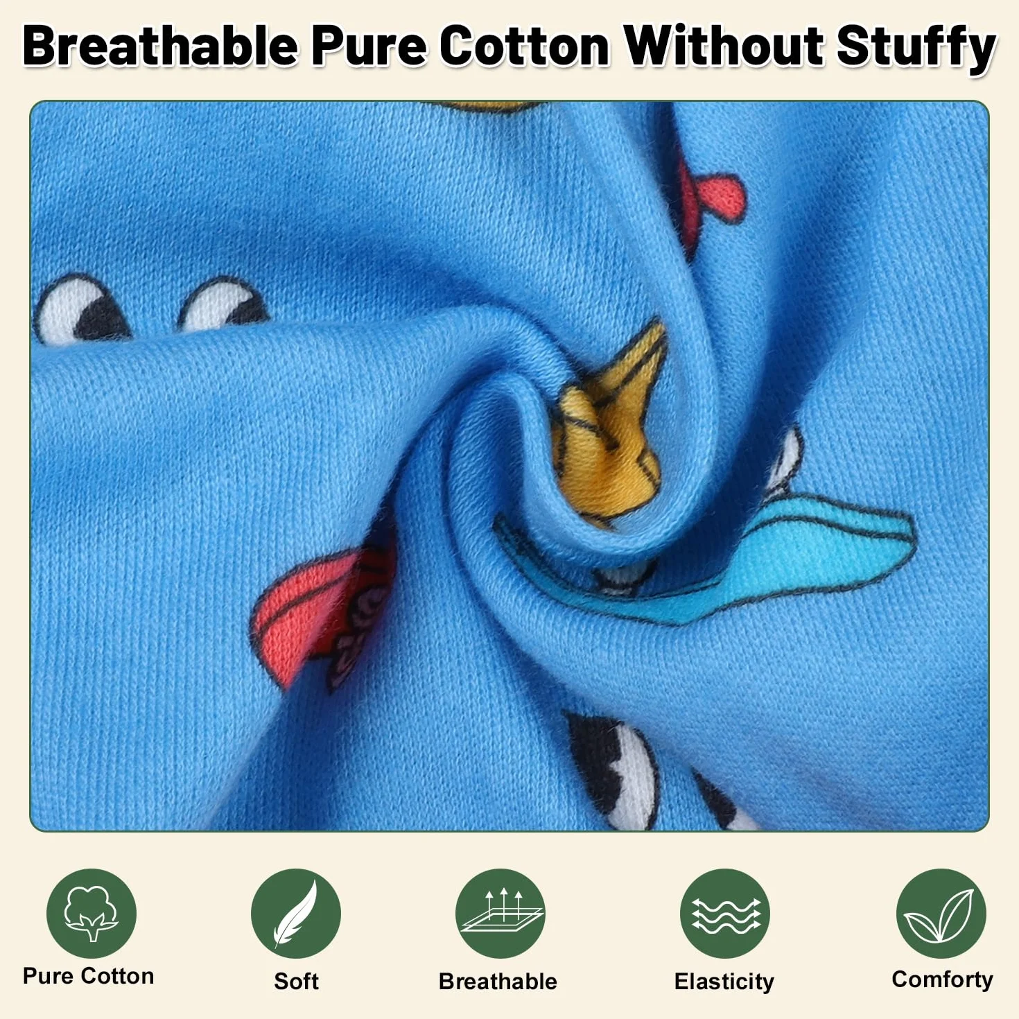 MOEMOE BABY Calzones de Entrenamiento, Pantalones de Entrenamiento para bebé,10 Unidad, 100% Algodón Absorbentes Bragas de Aprendizaje para niños de Ragazzi 2 a 9 años
