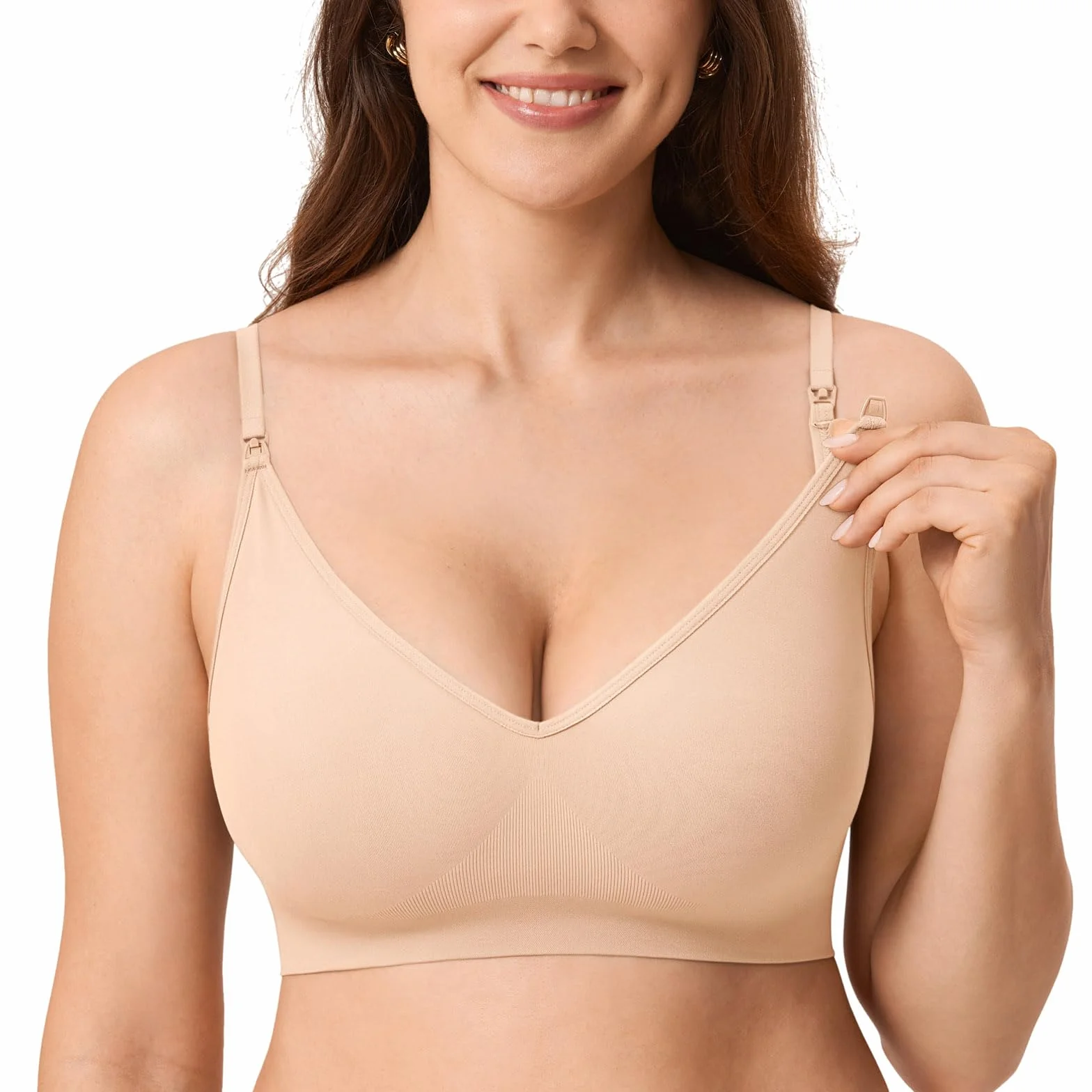 MOMANDA Sujetador de Lactancia sin Costuras Bralette sin Aros Pullover Maternidad Sin Relleno para Mujer