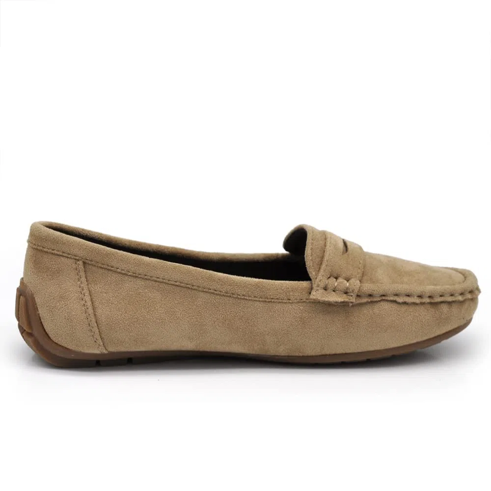 IF Fashion FT245 - Zapatos de mocasines para mujer con pedrería, piel de ante