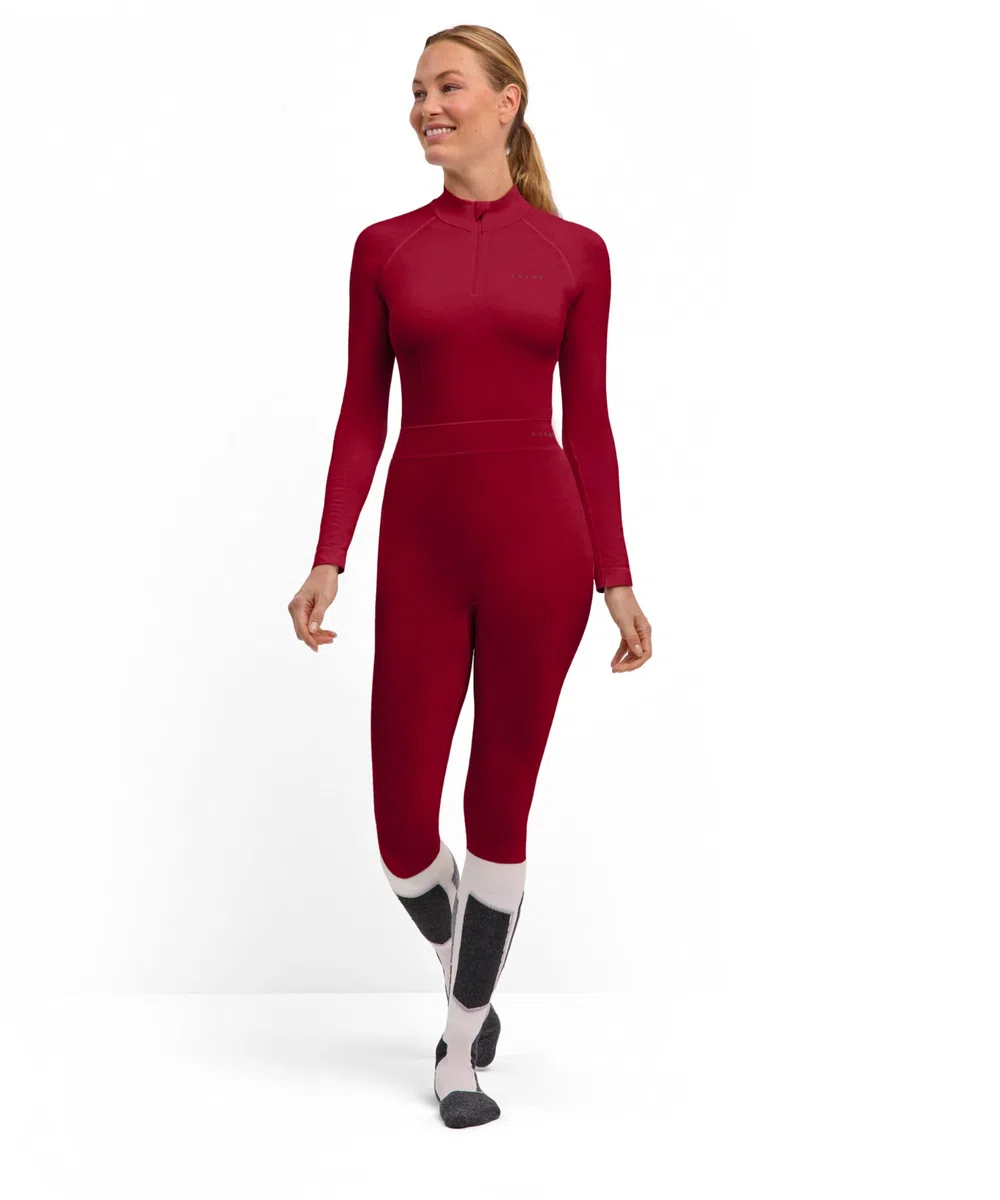 FALKE Wool Tech. capa de base inferior mujer lana negro azul materiales naturales neutraliza los olores transpirable mantiene el cuerpo cálido protegen de temperaturas muy frías 1 pieza