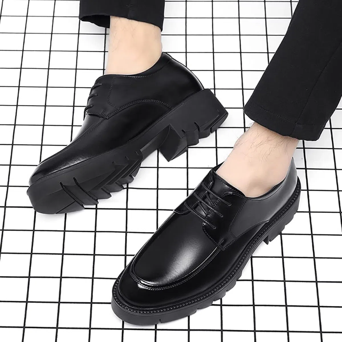 Zapatos para hombre con suela de cuero para aumentar la altura, zapatos para hombre de 10 cm/8 cm/5 cm, zapatos de aumento de altura, suela gruesa, zapatos de negocios, formales, no cansan,