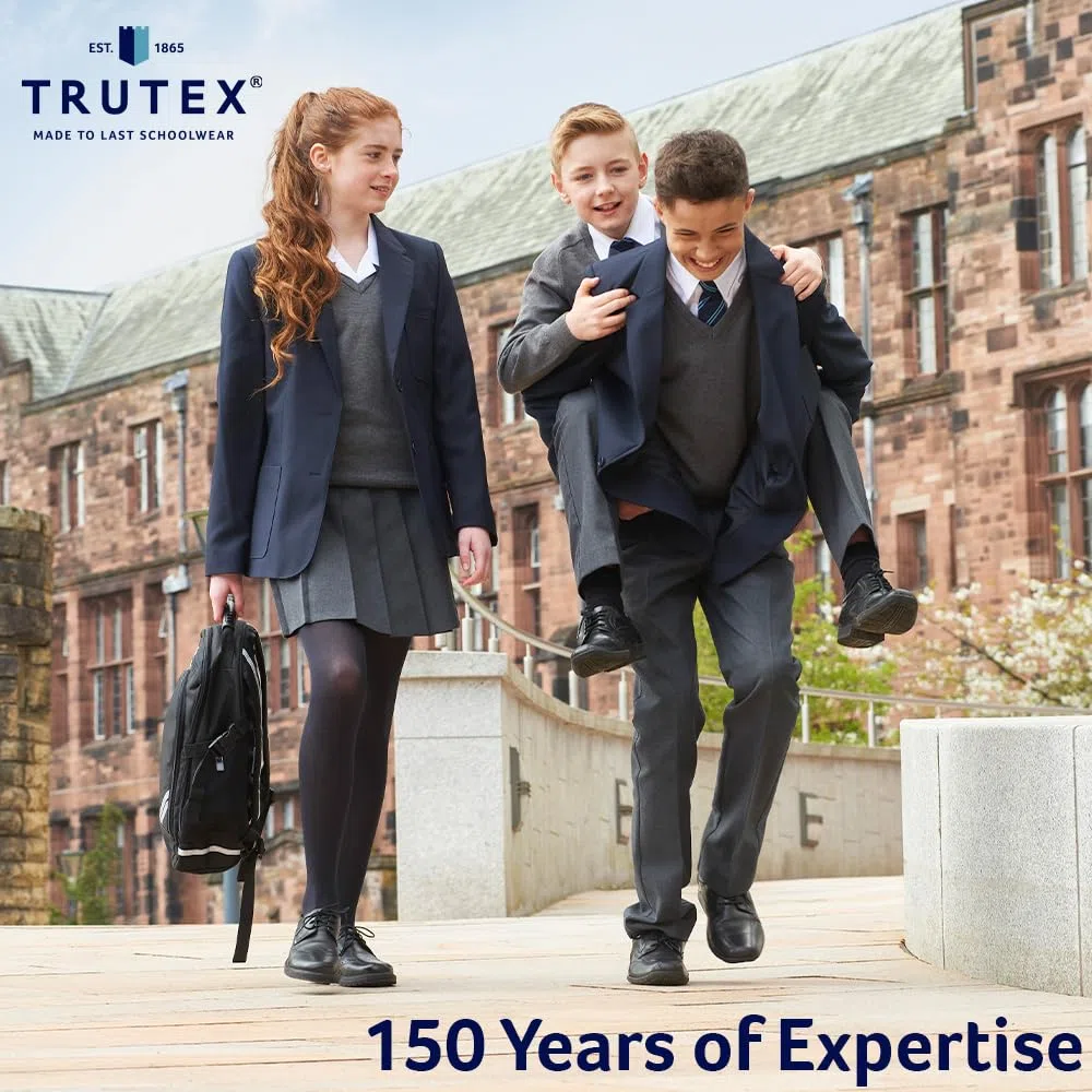 Trutex Basics 2 Pack Boys School Shorts (3-12 Years), Junior Boys Elasticated School Shorts, Slim Leg Pull On School Shorts Boys, Smart and Durable School Boys Shorts - Genuine School Uniform