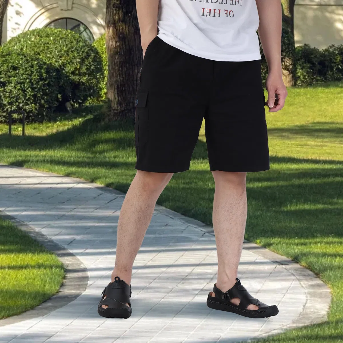 Hombres Sandalias Casuales de Cuero Punta Cerrada Zapatillas Transpirables de Verano Playa Senderismo Caminar Zapatos