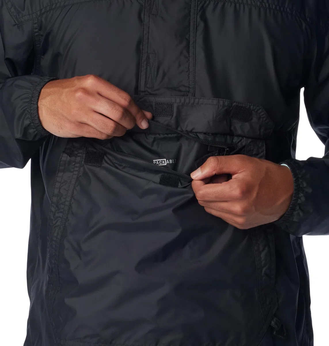 Columbia Challenger Windbreaker, Chaqueta Cortavientos Ligera para Hombre, Black, Talla XS