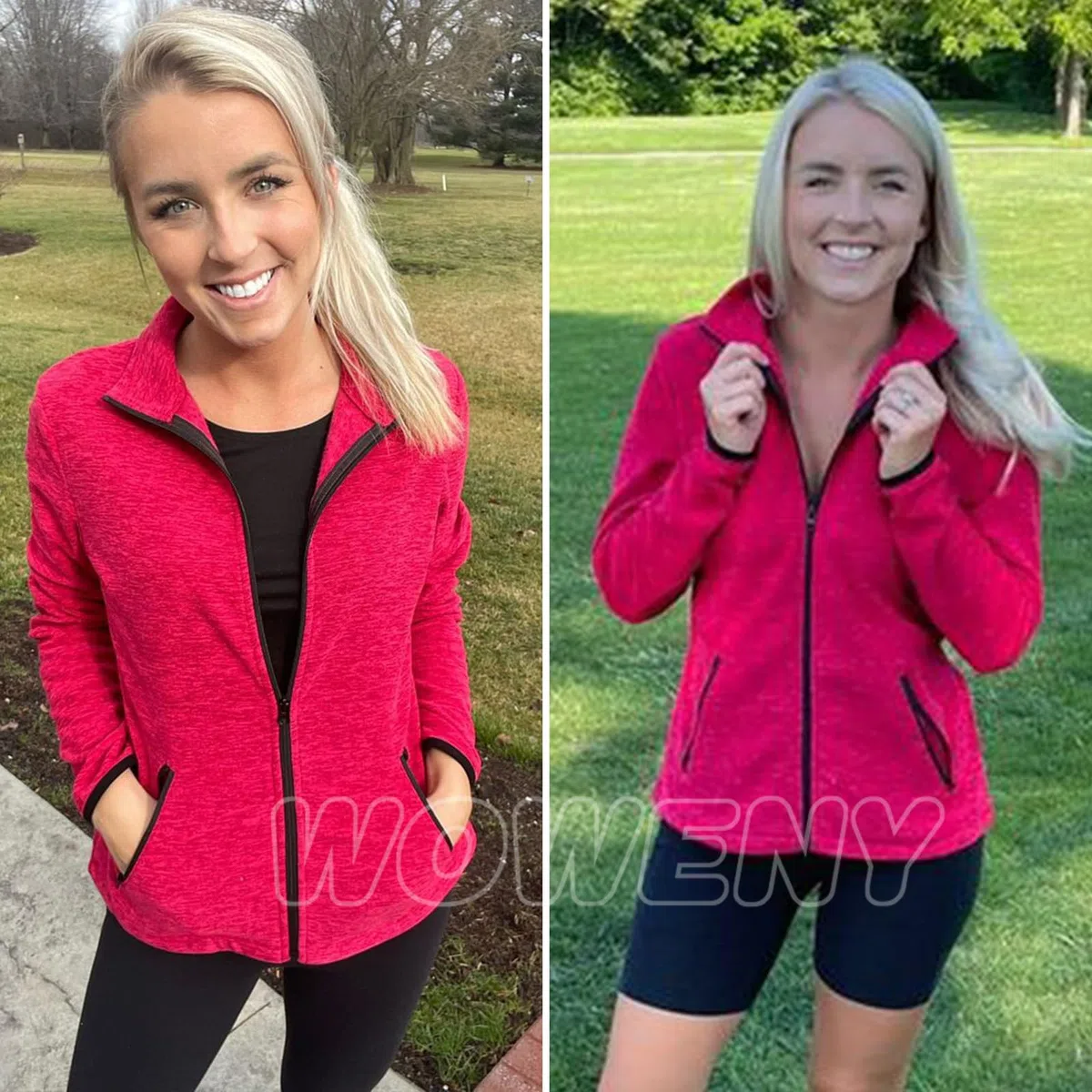 Soneven Chaqueta Forro Polar Mujer Invierno, Chaqueta Con Cremallera Para Chaqueta Mujer Invierno Elegante Ligero Paquete Cremallera Mujer de Talla Grande Para Deportes Correr Esquíal Aire Libre