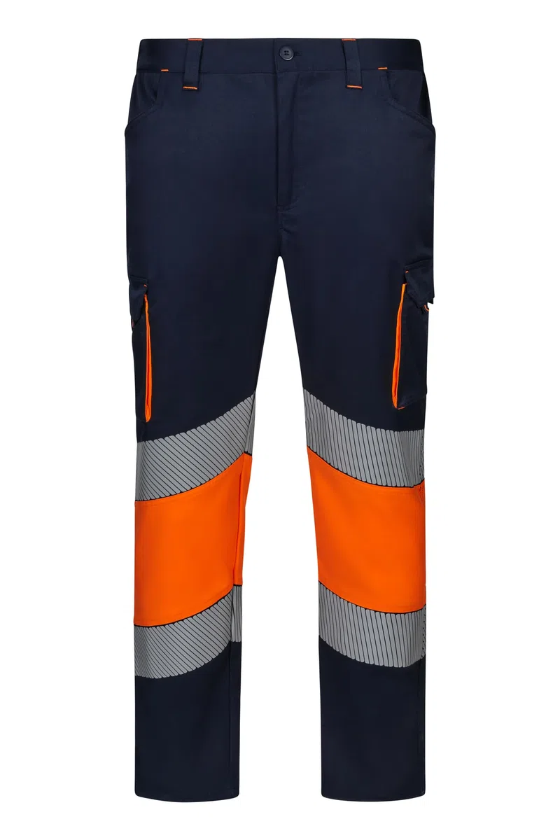 VELILLA Pantalón Stretch Bicolor Cinta Segmentada Pantalones de utilidades de Trabajo Unisex Adulto