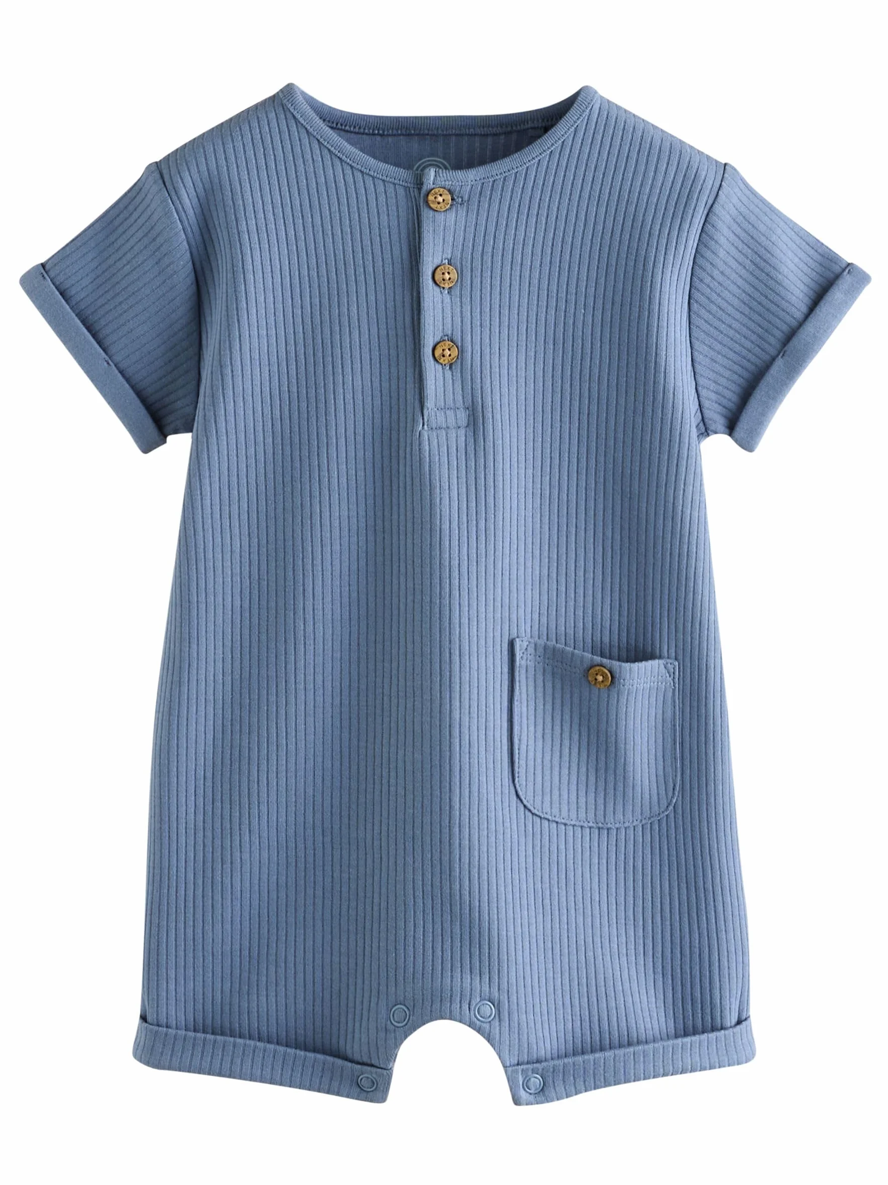 NEXT Bebés niño Pack de 4 peleles con cuello henley abotonado para bebé