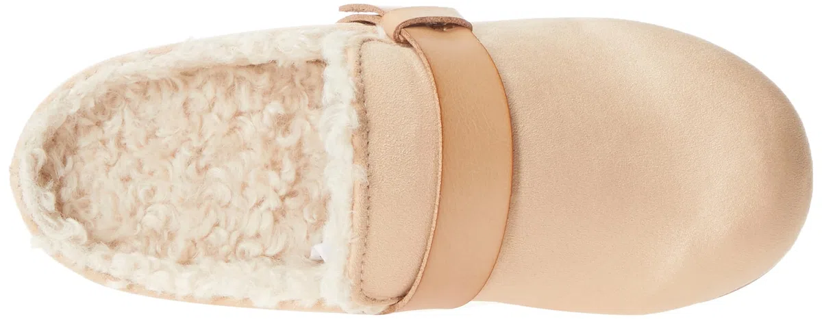 Amazon Essentials Mujer Zapatilla sin Talón de Espuma Viscoelástica y Piel de Oveja