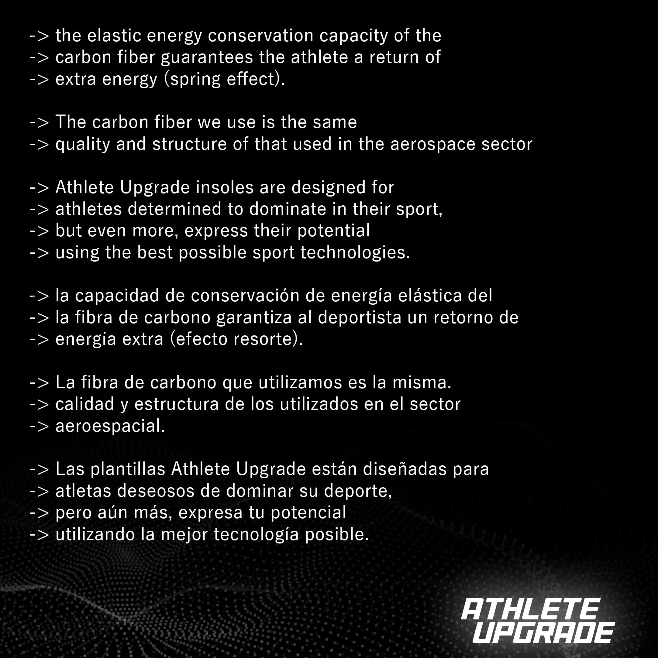 Plantillas de fibra de carbono, profesionales para deportes (par)