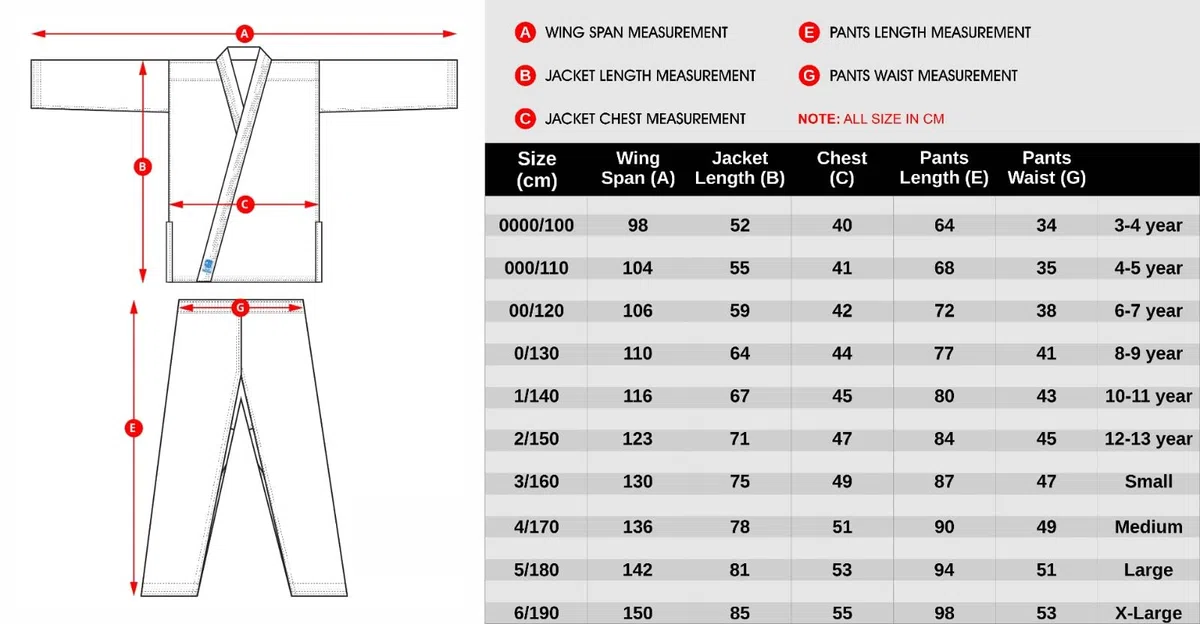 Traje de karate blanco para estudiantes de polialgodón (preencogido) para estudiantes de gi para niños y niñas, uniforme de karate para niños, kimono, cinturón blanco