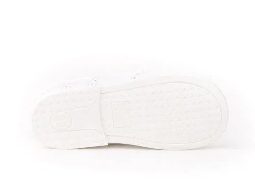 Zapatos Inglesitos para Niños Todo Piel Mod.804. Calzado Infantil Made in Spain, Garantia de Calidad. (24, Blanco)