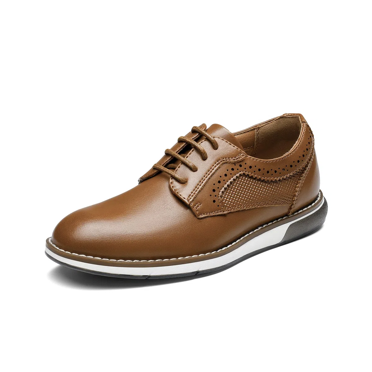 Bruno Marc Zapatos de Cordones Niños Zapatos de Vestir Oxfords Clásico Formales Derby para Chico con Suela AntideslizanteTPR