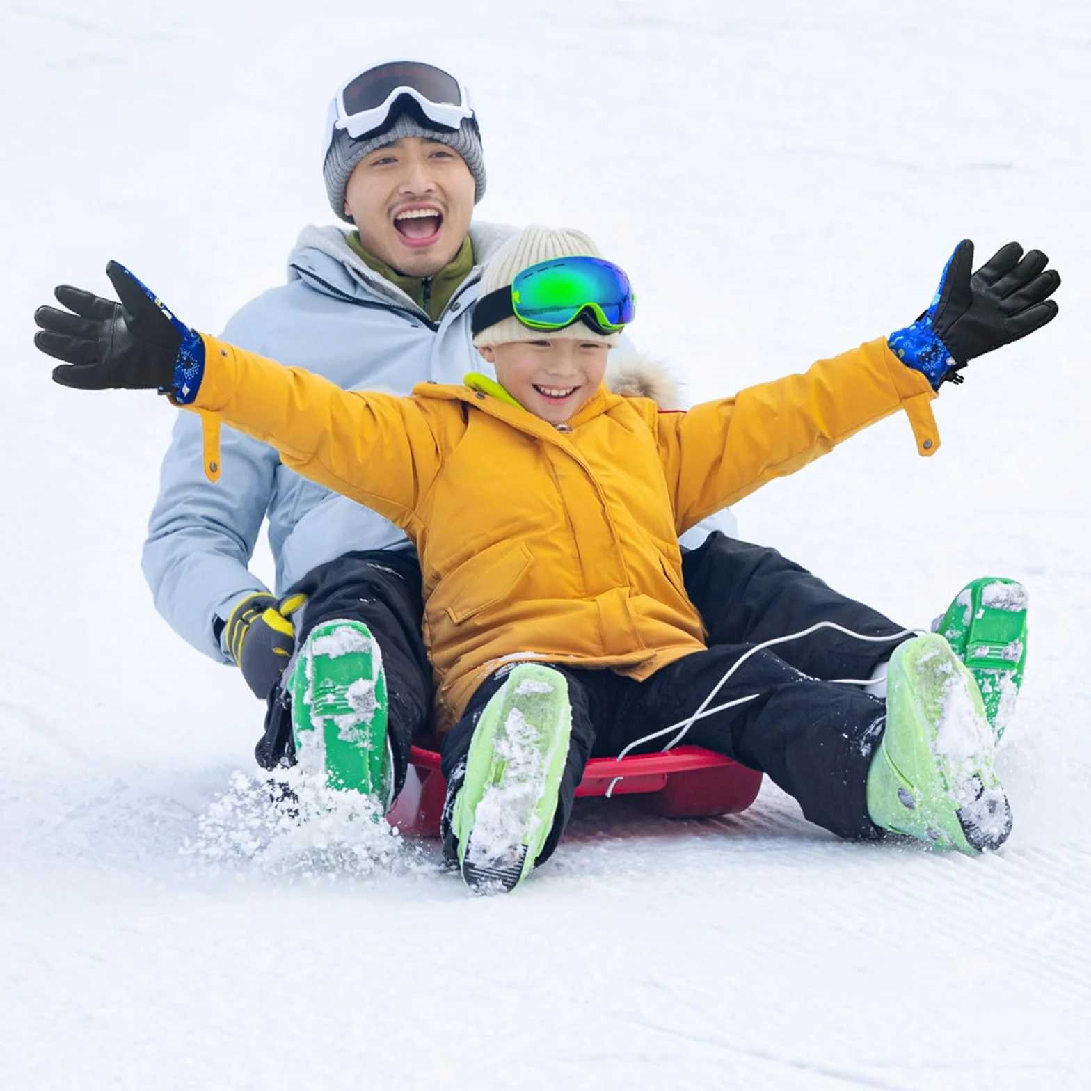 Guantes de Esquí para Niños y Niñas, Impermeables y a Prueba de Viento, Cálidos para Snowboard, Ciclismo y Deportes de Invierno