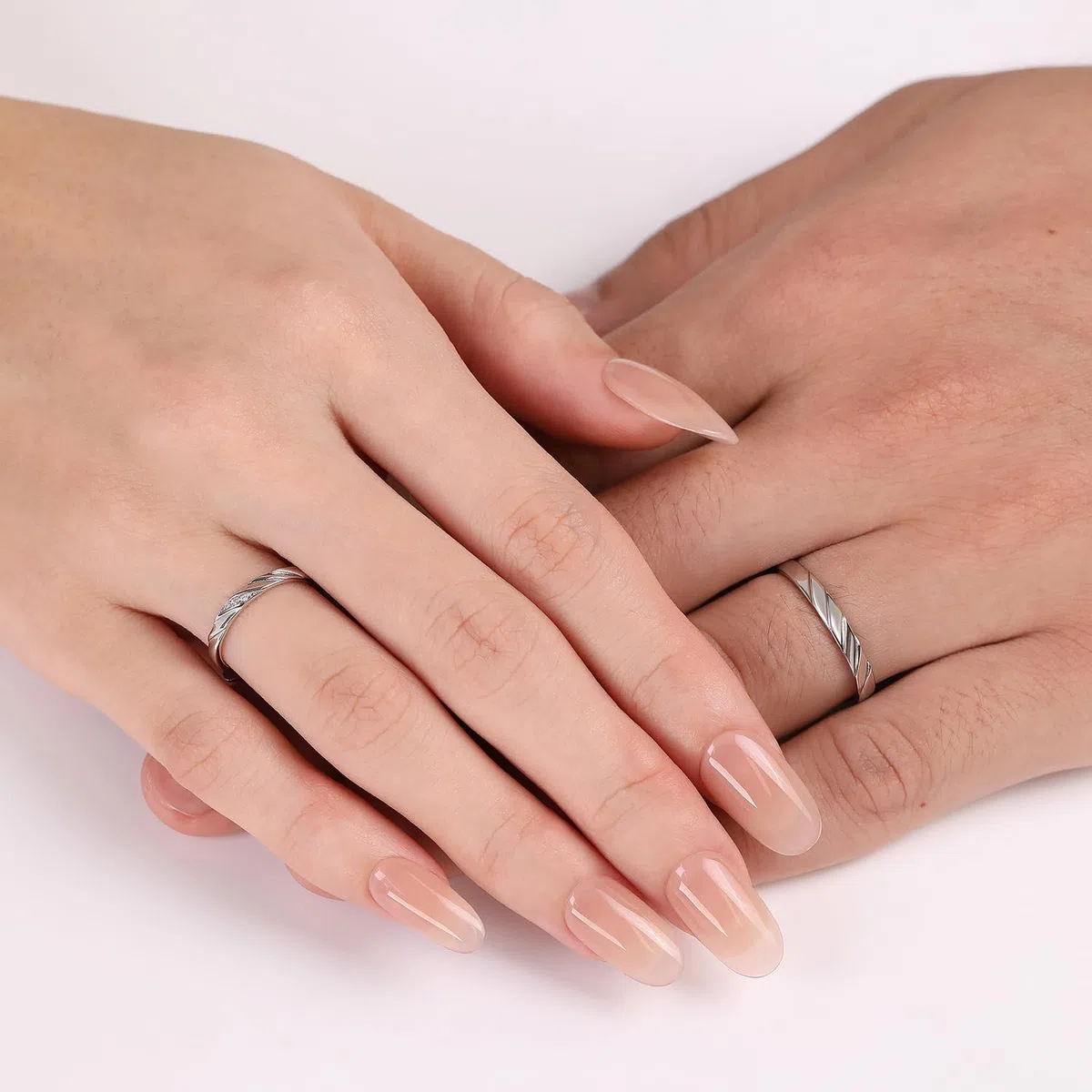 Meissa Alianzas Anillos de Compromiso Boda Ajustables Anillo para Pareja de Plata 925 Mujer 2,2mm con Circonitas & Hombre 2,7mm Juego de Regalo San Valentín Aniversario, Juego de dos anillos