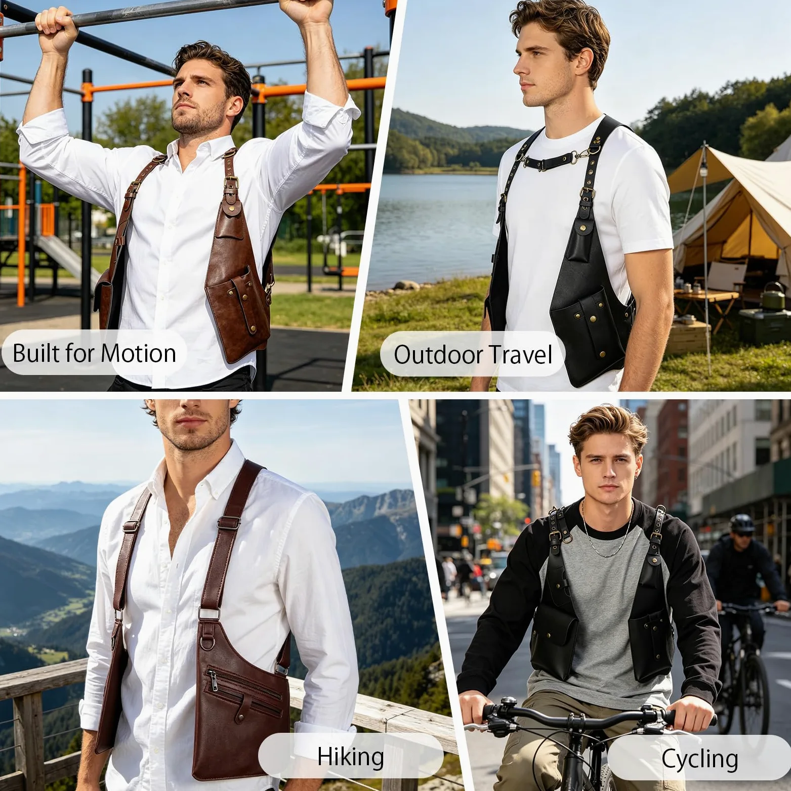 Sling Bag Hombres Mujeres Bolso Funda Hombres Anti Robo Bolso Bicicleta Bolso Bandolera para Viajes Senderismo y Outdoor