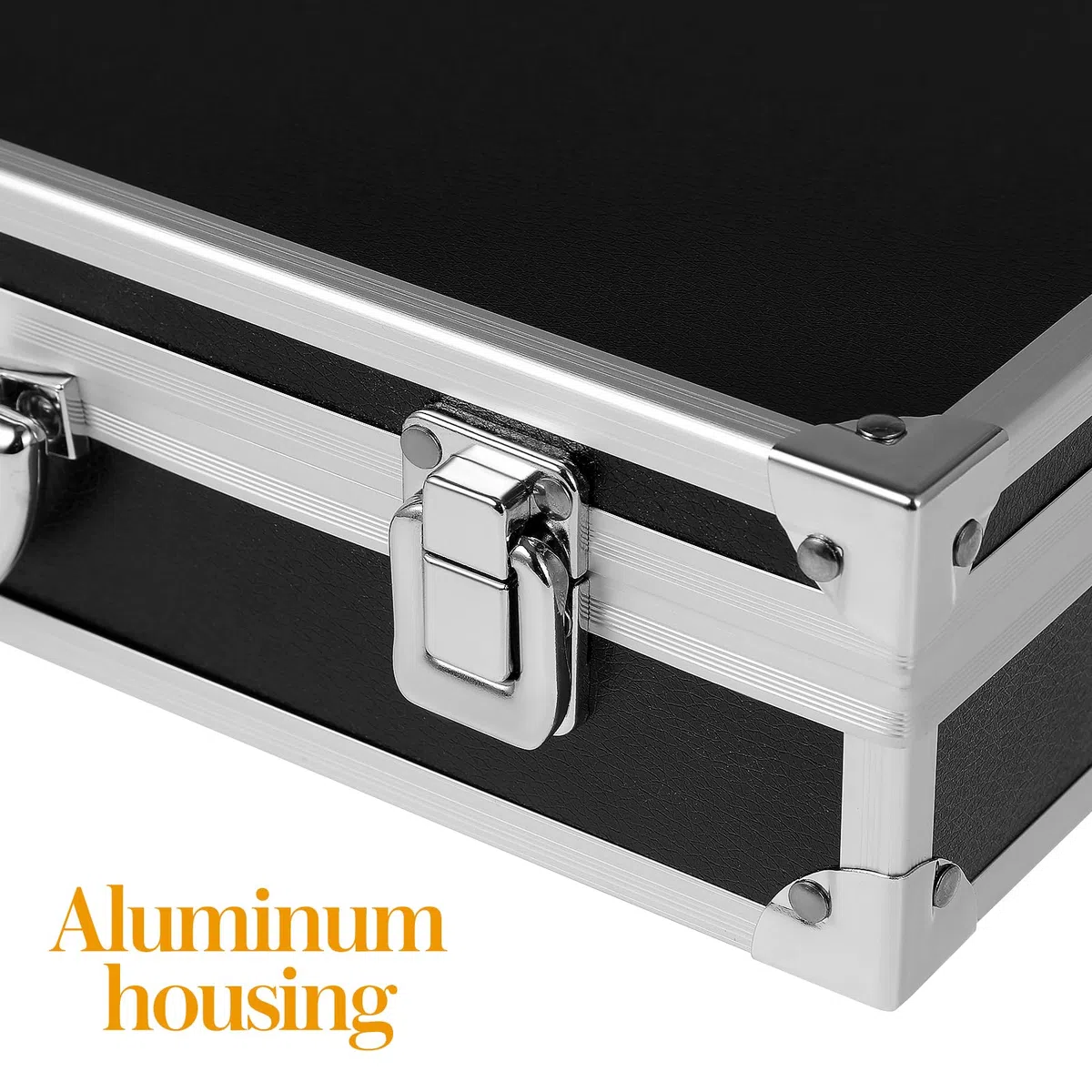 DOITOOL Maletín De Aluminio De Plata Con Maletín De Aluminio Para Hombres O Estuche Rígido De Metal Con Espuma Para Viajeros Equipaje Artesanal Viaje