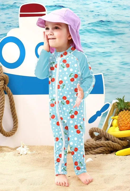 BesserBay Baby Rashguard UPF 50+ - Bañador de manga larga con cremallera (0-36 meses)