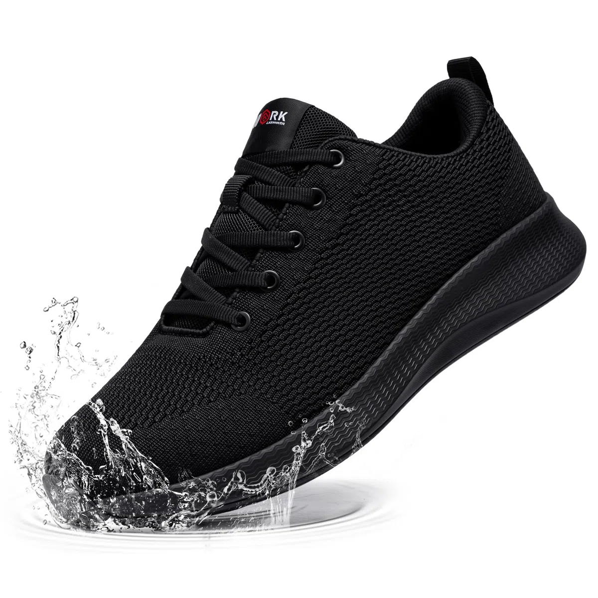 LARNMERN Zapatos de Cocina Impermeables Zapatillas Running Hombre Zapatillas de Cocina Antideslizante Hombre Hosteleria Casual Sneakers Sin Puntera,Negro 41 EU