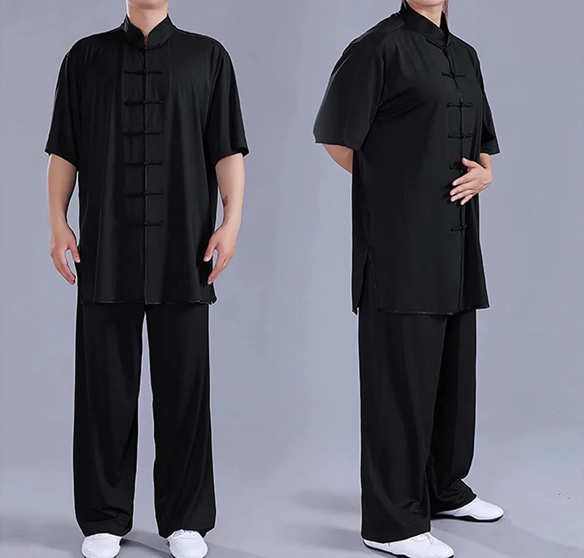 Traje De Tai Chi Hombre Y Mujer Ropa De Artes Marciales Kung Fu Ligero Traje para Meditación Y Qigong Unisex Manga Corta Verano Ropa De Entrenamiento