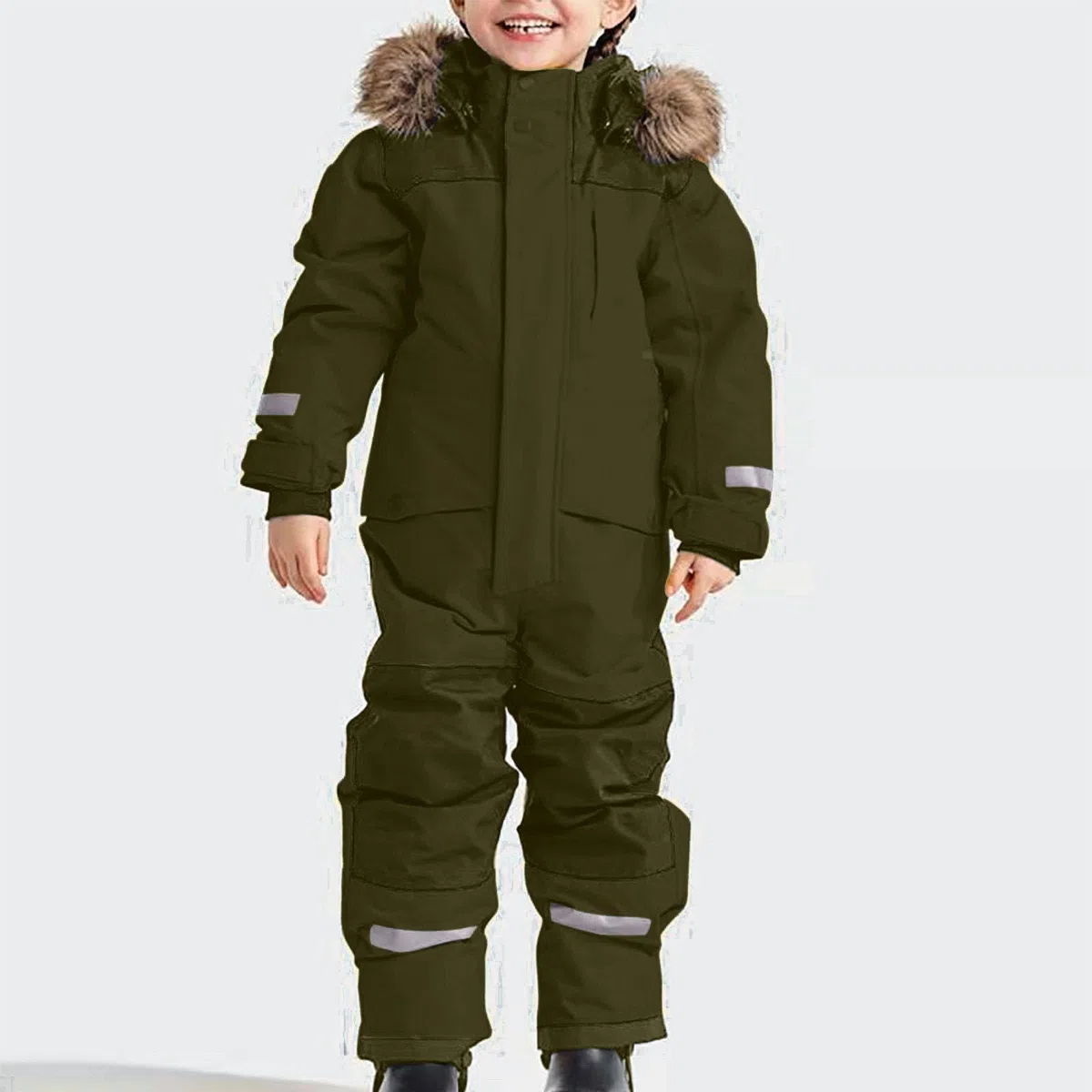 Traje de esquí para niños, Traje de Nieve una Pieza para Invierno, Impermeable, Aislante, Ropa Abrigo niños pequeños, Ropa cálida y niñas