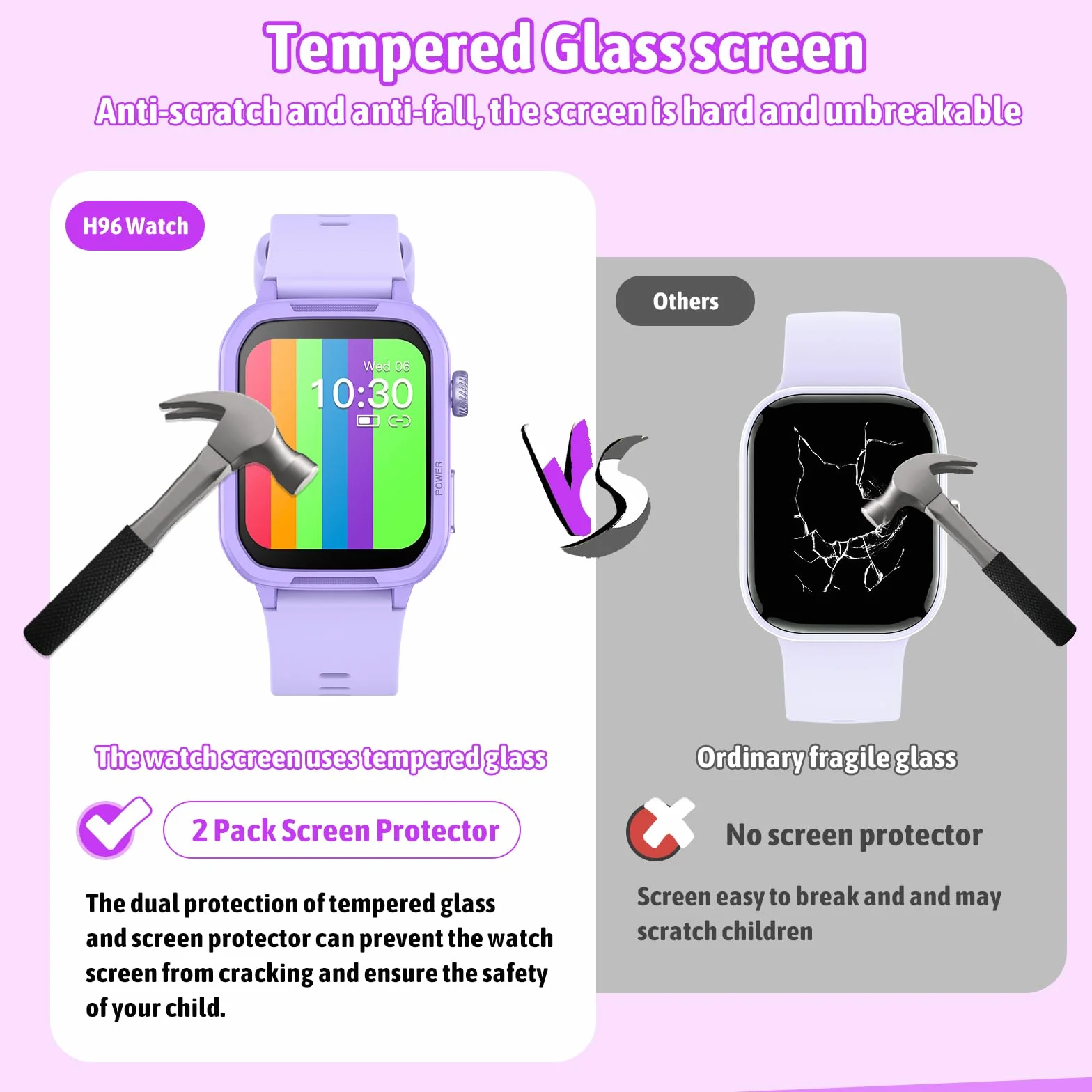 Reloj inteligente para niños, no necesita teléfono, de seguimiento de fitness de vidrio templado, con 19 modos deportivos, podómetro y monitor de sueño, para niños, niñas y adolescentes
