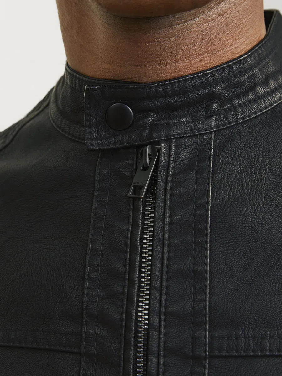 JACK & JONES Synthetic Leather Jacket Synthetic Leather Jacket
