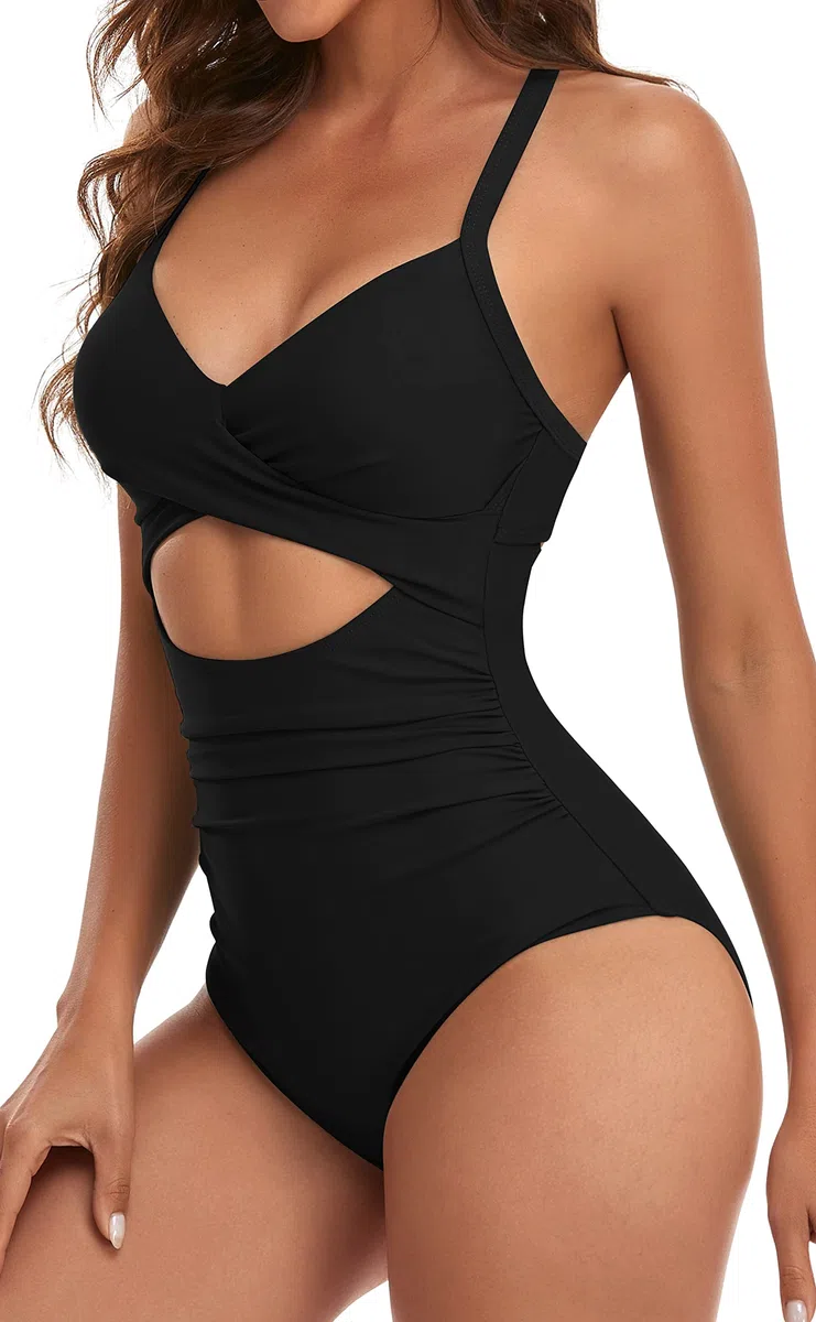 Eomenie Traje de baño de Dos Piezas, Opaco para Mujer