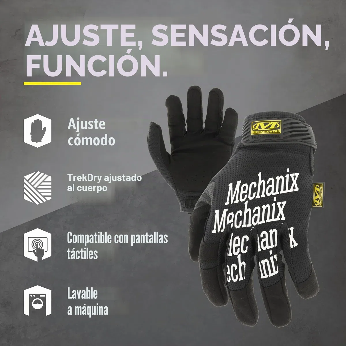 Mechanix Wear - Original Work Guantes (Large, Negro)