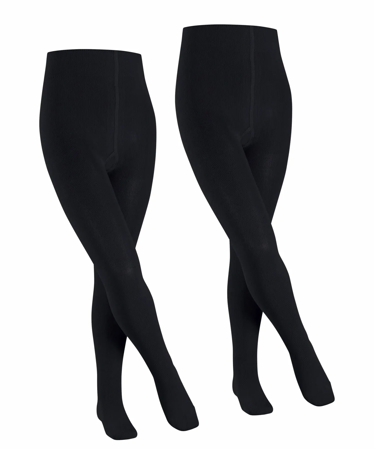 FALKE unisex niños Family 2-Pack pantimedias transpirable algodón opaco cintura confort ajuste perfecto costura plana resistente para dedos sin presión multipack 2 piezas