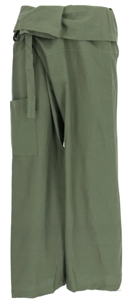 Guru-Shop Pantalones Tailandeses de Algodón Fijo, Envolventes para Yoga y Pescador - Talla Única, Ropa Alternativa