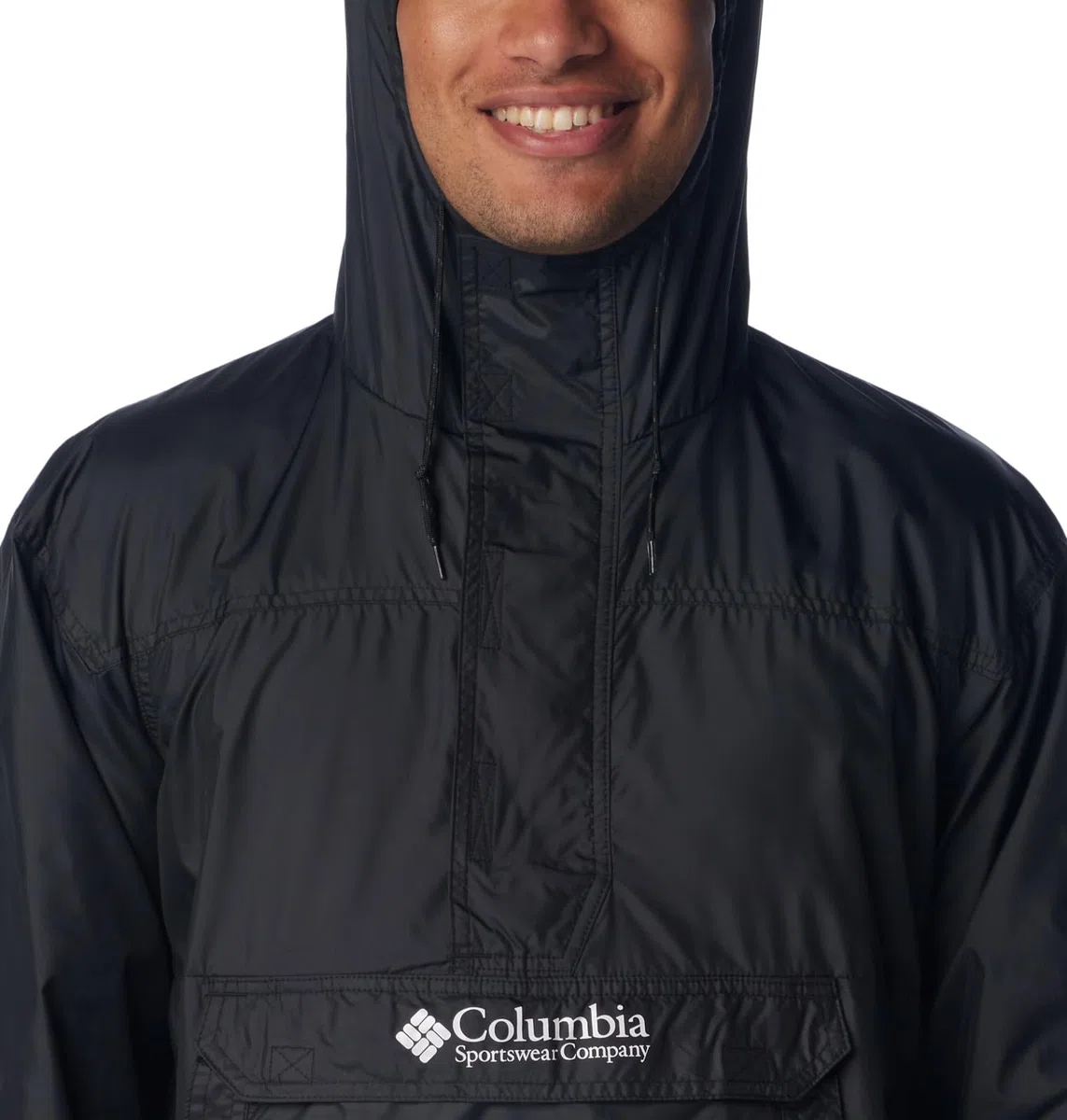 Columbia Challenger Windbreaker, Chaqueta Cortavientos Ligera para Hombre, Black, Talla XS