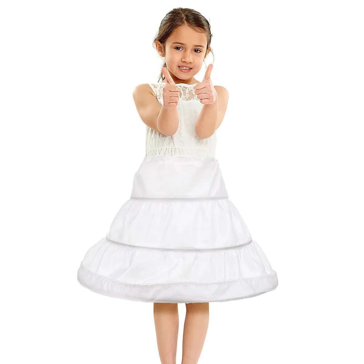 iplusmile Falda para niña: 3 pendientes de aro para niñas de 4 a 10 años - vestido de princesa