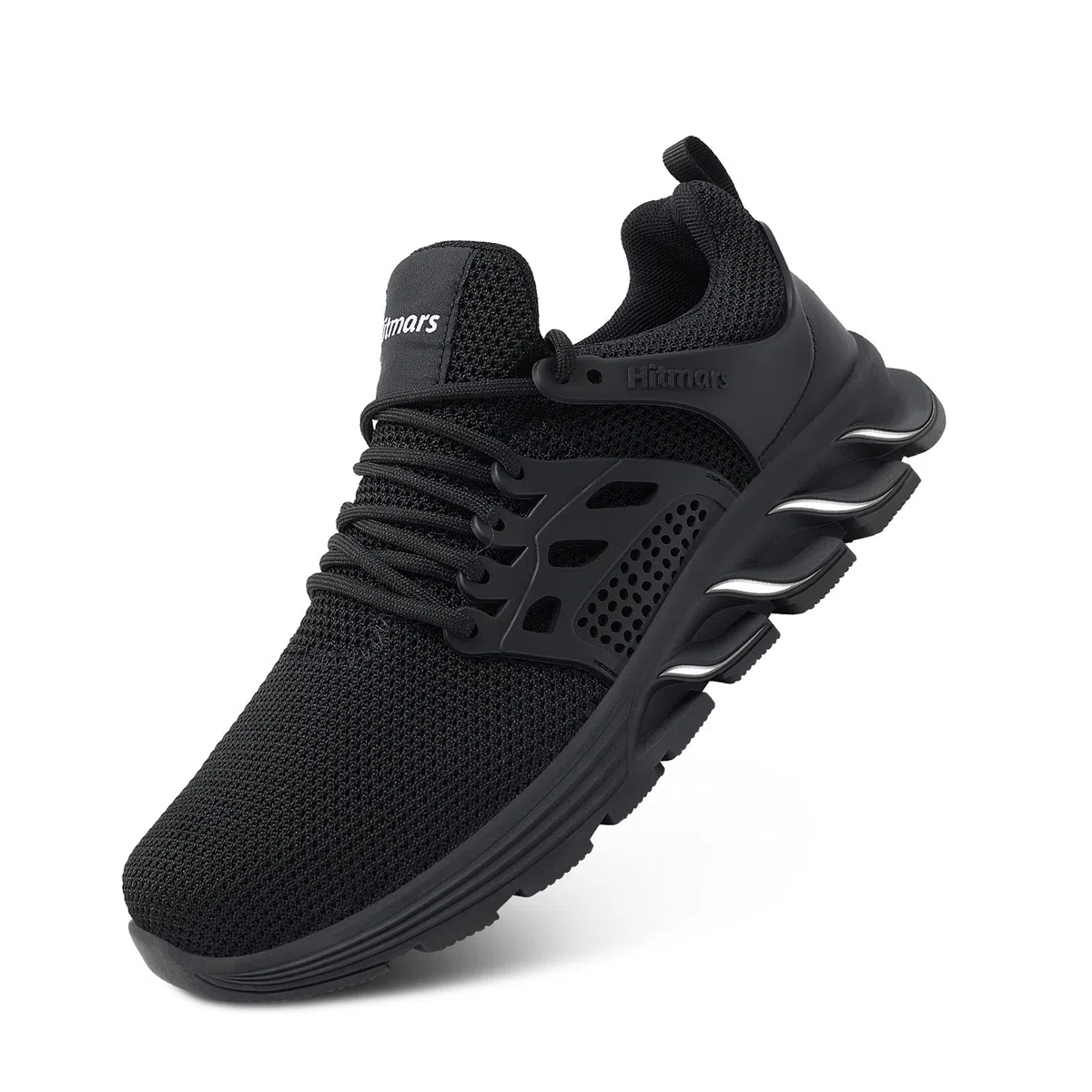 Hitmars Zapatos de Seguridad Hombre Zapatillas de Seguridad Mujer Zapatillas de Trabajo Punta de Acero Safety Shoes Calzado de Seguridad Ligero Negro EU 46