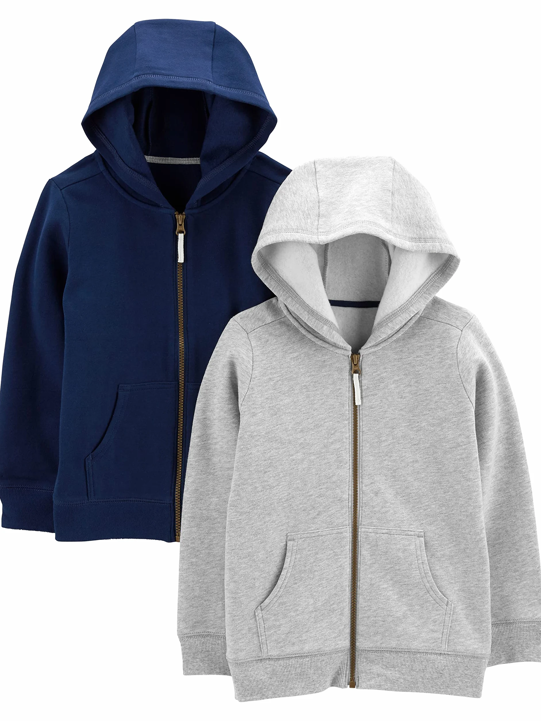 Simple Joys by Carter's 2-Pack Full Zip Hoodies Sudadera con Capucha Bebé-Niños (Pack de 2)