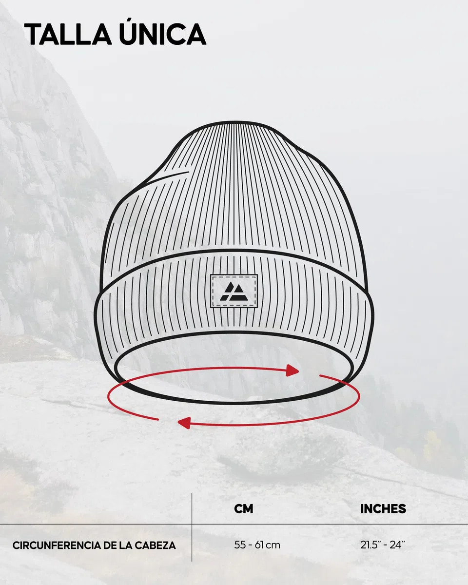 DANISH ENDURANCE Gorro de Punto Estilo Beanie, Gorro Invierno Suave y Elástico, Materiales Reciclados, para Hombre y Mujer