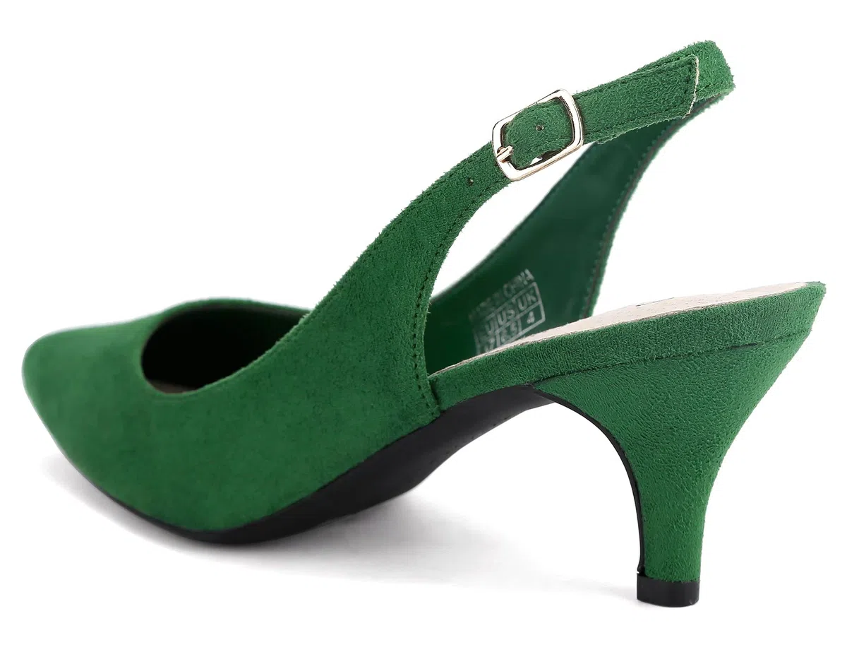 Greatonu Zapatos de Tacón Clásicos Espigones con Hebillas y Tiras en la Parte Trasera para Mujer 36-41 EU