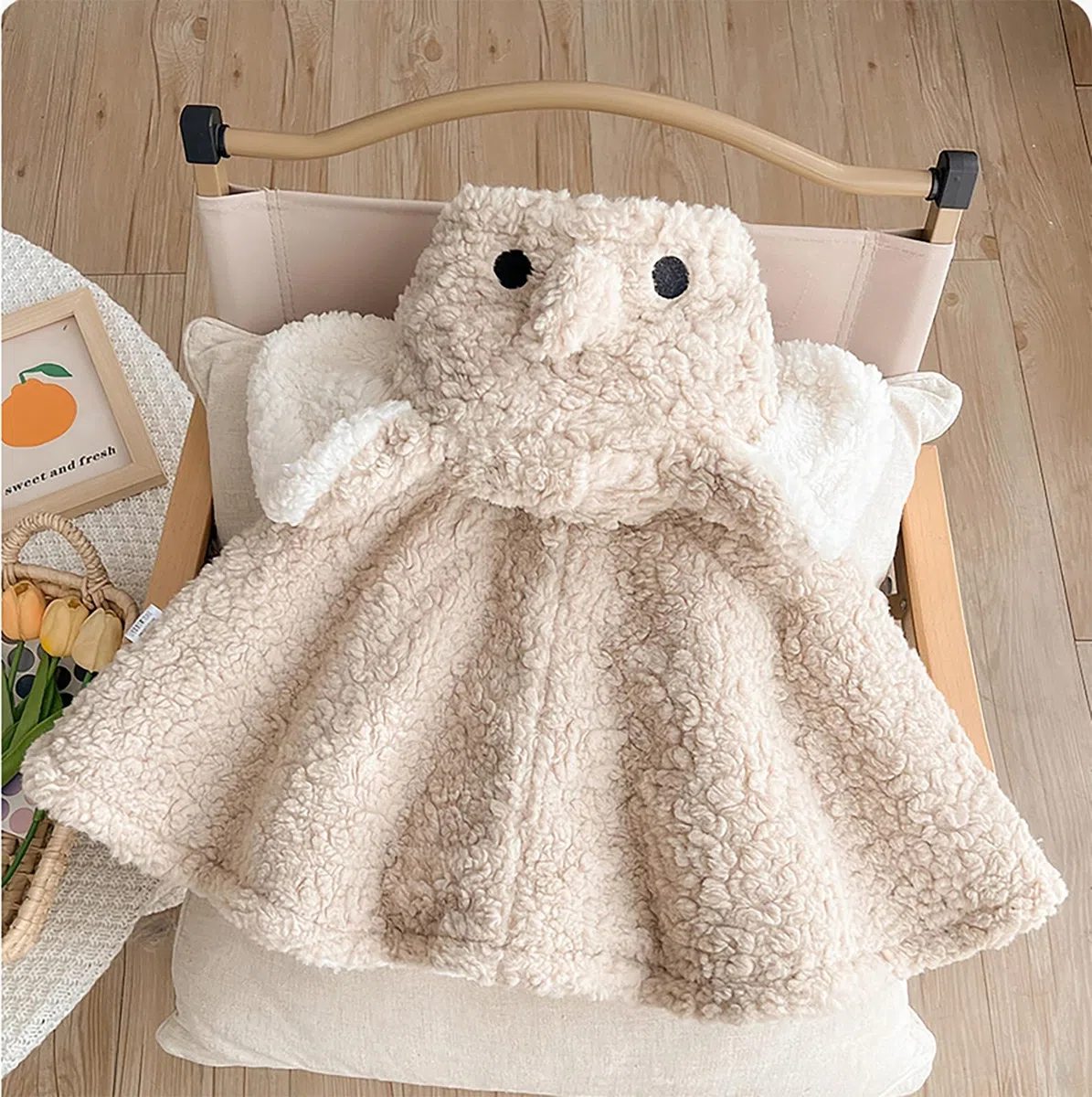 Lindo Cape con Capucha Bebé Niño Niñas Sudadera con Capucha Lana Suave Poncho Capa Cortavientos Invierno Otoño Ropa Exterior Caliente Chal para Niños 0-3 años