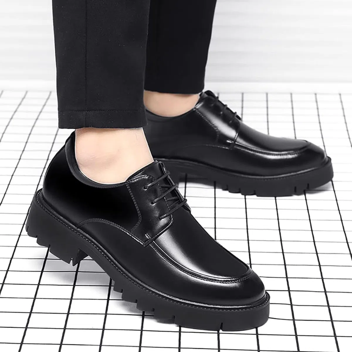 Zapatos para hombre con suela de cuero para aumentar la altura, zapatos para hombre de 10 cm/8 cm/5 cm, zapatos de aumento de altura, suela gruesa, zapatos de negocios, formales, no cansan,