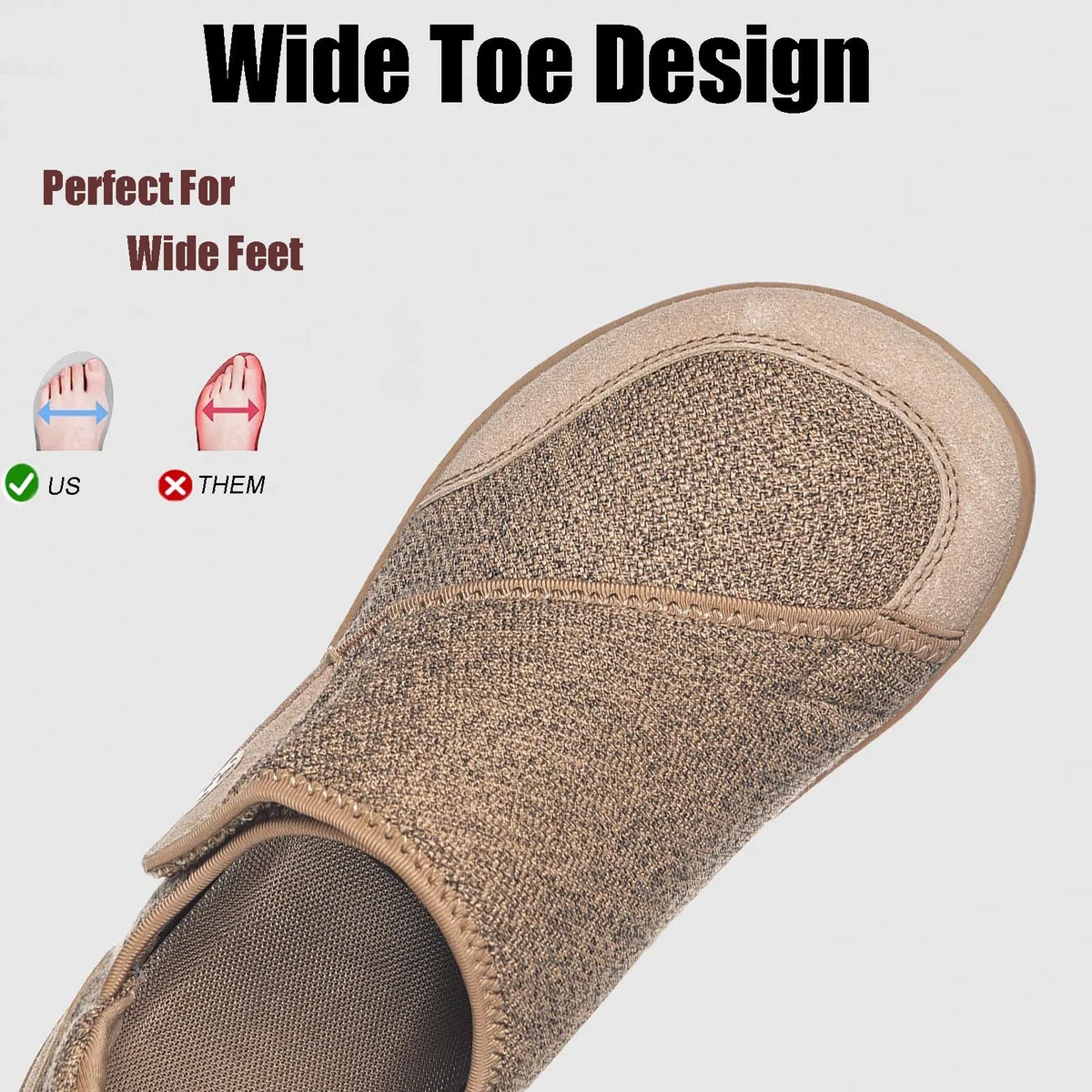 Zapatos Diabéticos para Hombre Mujer Zapatillas de Estar por Casa Extra Ancho Antideslizantes Ajustable Cómodo Respirable Artritis Edema Ortopédica Zapatos Aliviar el Dolor de Pies