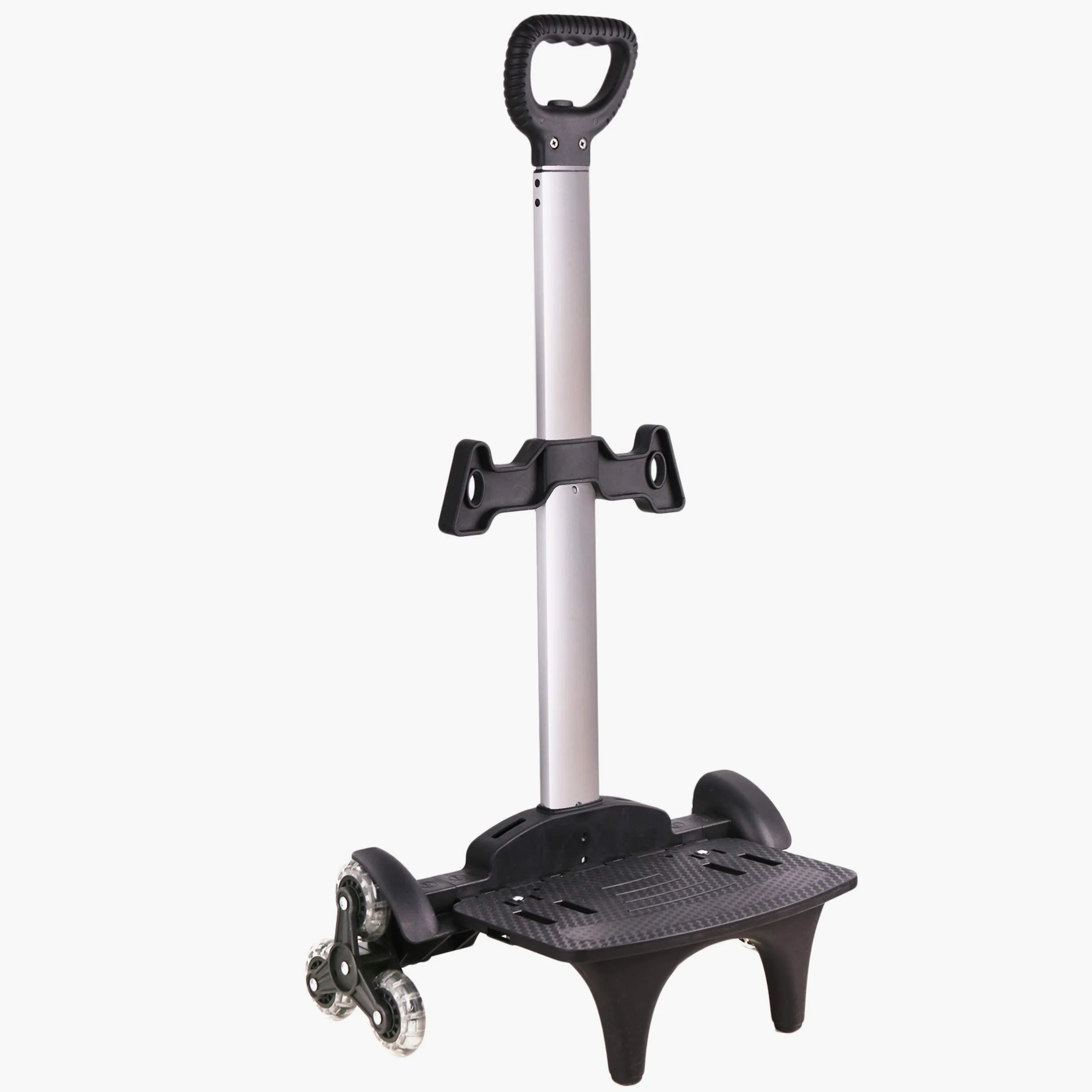 Carrito de Mochila, Carros para Mochilas Escolares Carrito con Ruedas Mano Plegable de Aleación Aluminio 6 Ruedas para Niños Adolescentes Adultos Viajes Escolares