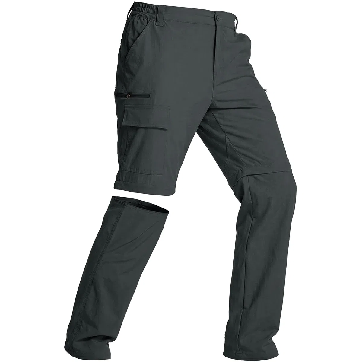 Pantalón Hombre Convertible, Pantalón de Senderismo Verano Ligero Transpirable de Secado Rápido Desmontable, Cargo 6 Bolsillos para Senderismo, Trekking, Ciclismo, Viaje, Camping