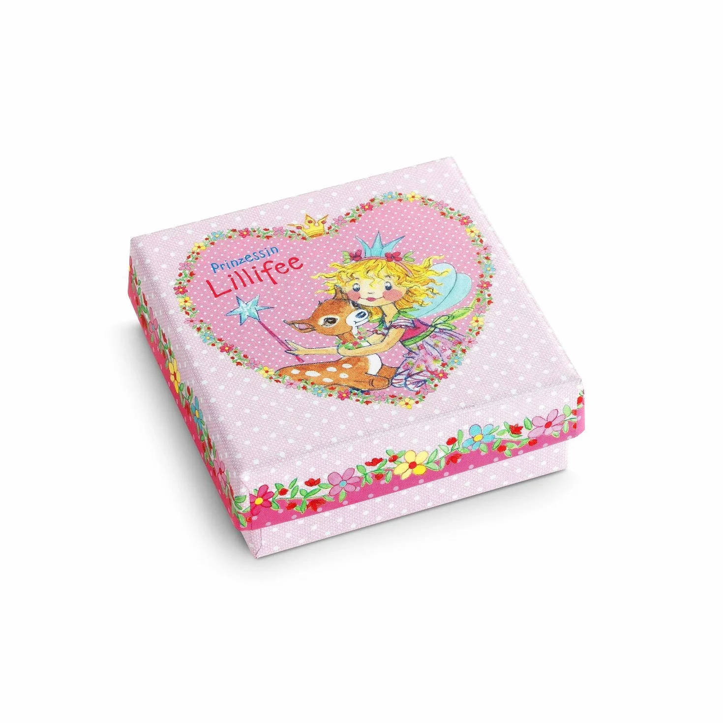Prinzessin Lillifee Anillo de plata de ley 925 para niñas, con piedras preciosas, viene en caja de regalo
