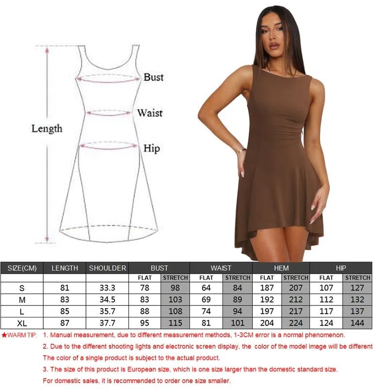 Vestido Sexy Mujer sin Mangas Cuello Barco Mini Vestidos Ajustado Elegante Irregular Dobladillo con Volantes Vestido Corto Verano Casual Slim Fit Swing Vestidos de Fiesta Cóctel Club