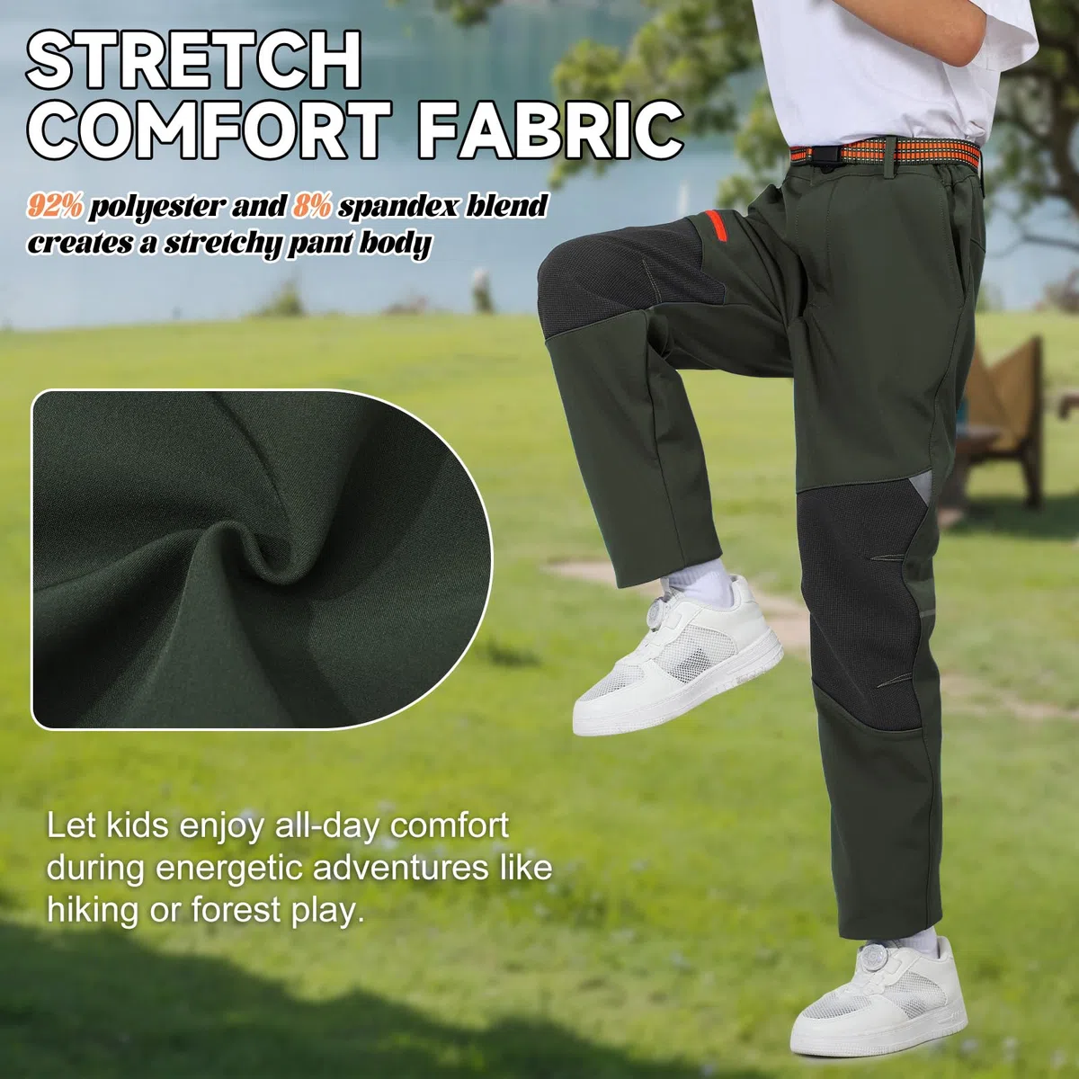 BWBIKE Pantalones de Invierno Cálidos a Prueba de Viento Forrados de Vellón, Pantalones Aislantes de Esquí de Caparazón Suave Repelentes al Agua con Cintura Expandible para Exteriores