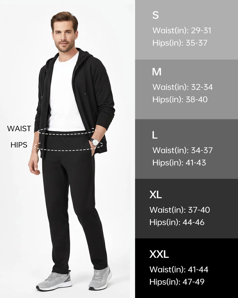 Zylioo Pantalones deportivos extralargos con bolsillos para hombre de más de 6 pies, parte inferior abierta, pantalones deportivos de pierna ancha para hombres altos