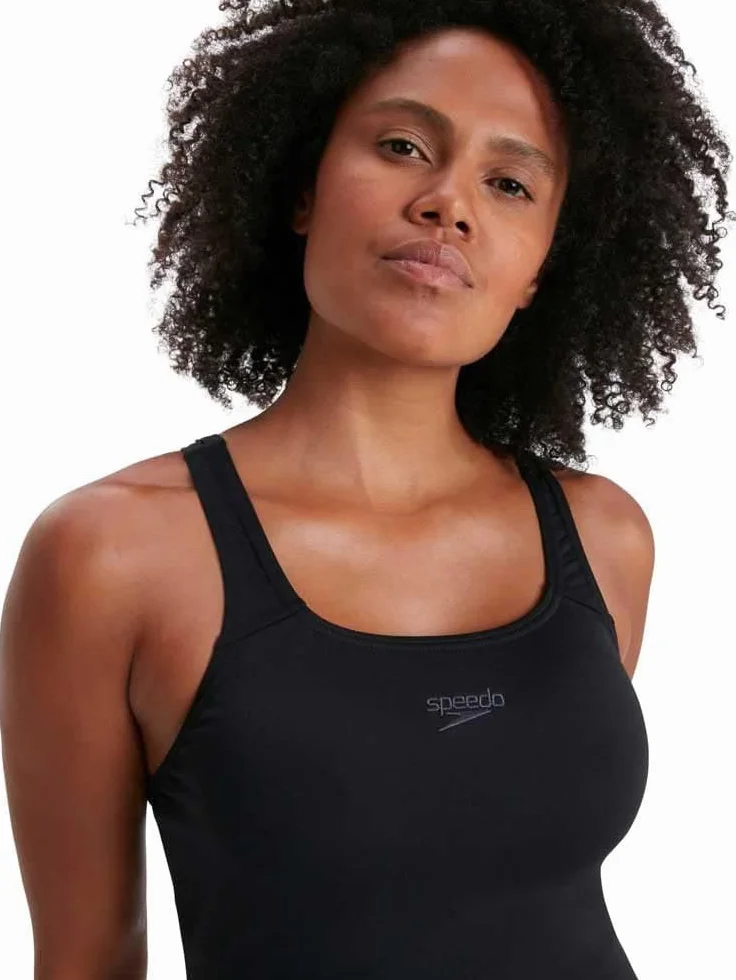 Speedo Mujer Eco Endurance+ Legsuit Swimsuit| Chlorine Resistant | Recycled Fabric | Swim Fitnes | Training | Holiday, Black, 42