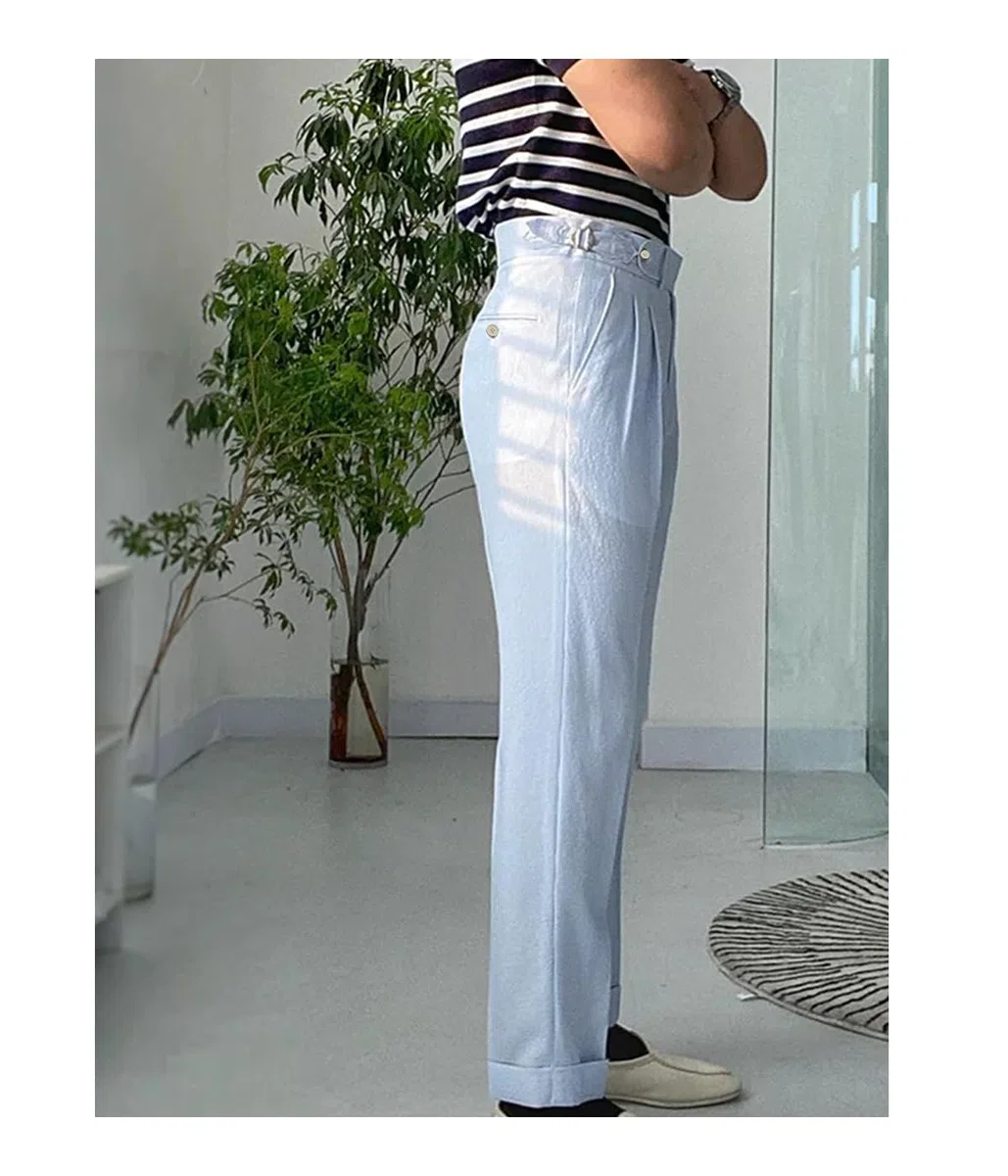 Solovedress Seersucker - Pantalones de rayas para hombre, para verano, playa, vestido de novio para boda