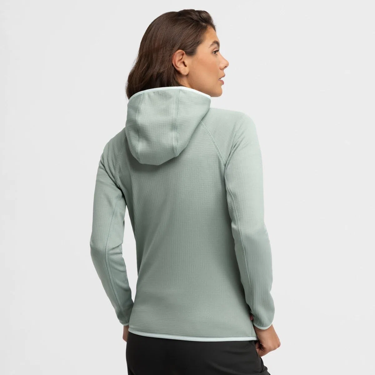 SIROKO Chaqueta polar ligera capucha montaña senderismo Ember Green Verde
