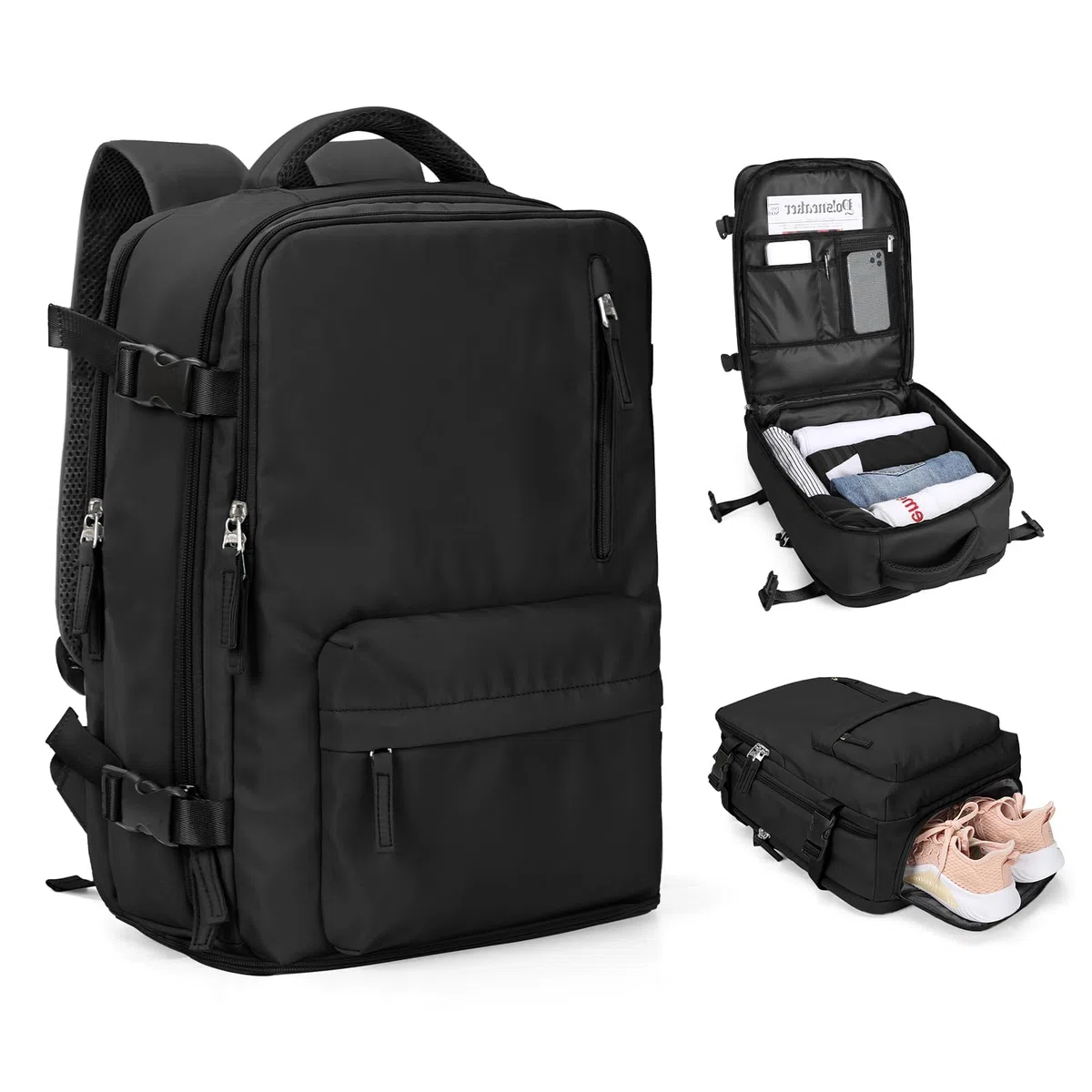 SZLX Mochila al Vacío con Bomba Equipaje de Mano 40x30x20 Ryanair Vueling Wizzair Mochila Viaje Cabina Avion 40x20x25 Mujer Bolsas de Viaje 45x36x20 Easyjet Maleta Portatil 14 pulgadas Hombre con USB