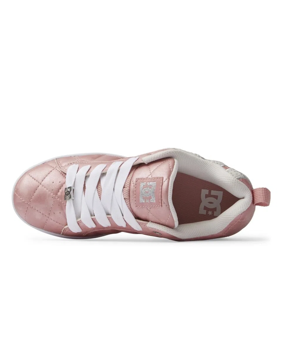 DC Shoes Court Graffik SE - Zapatos de Piel - Mujer - Rosa.